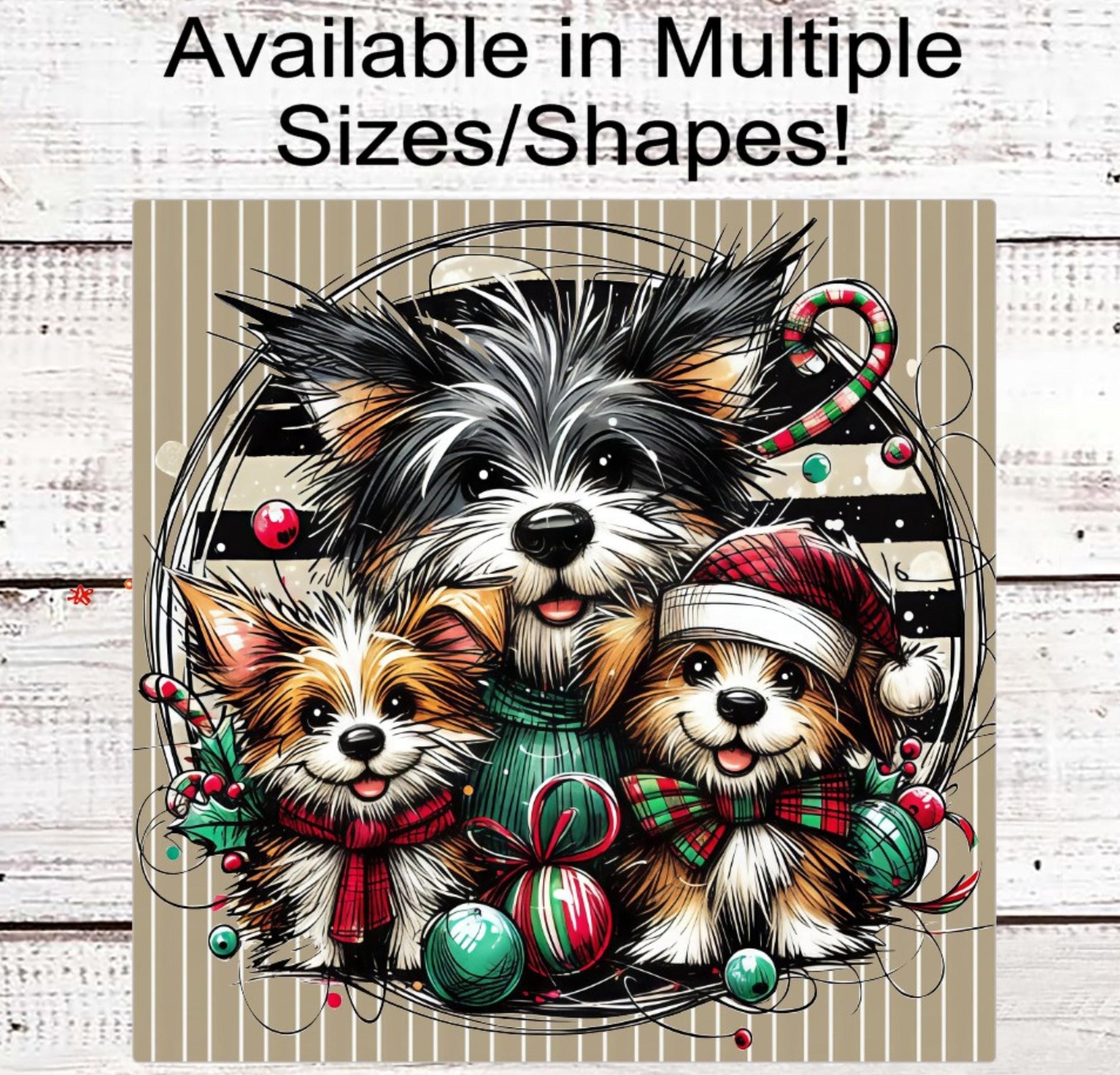 Christmas Dog Wreath Sign, Puppy Lover- PA2272