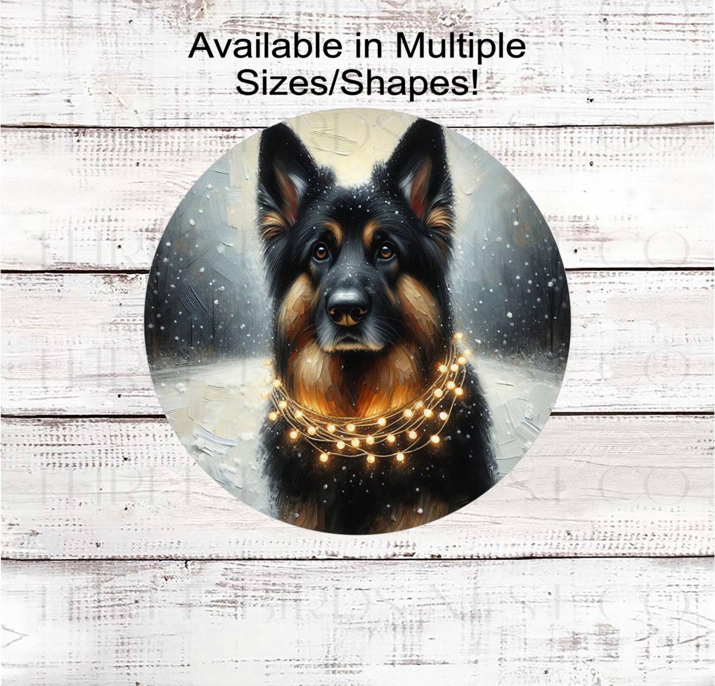 Christmas Dog Wreath Sign, German Shepherd Lover- PA2277