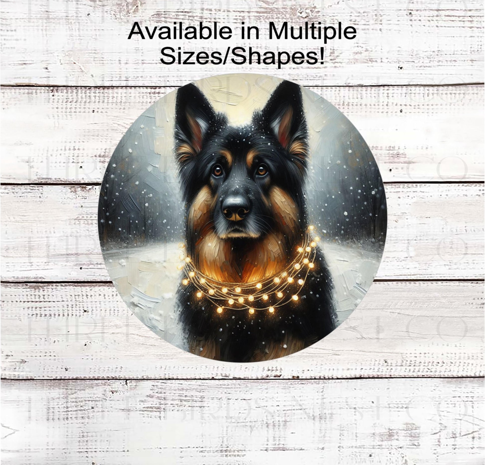 Christmas Dog Wreath Sign, German Shepherd Lover- PA2277