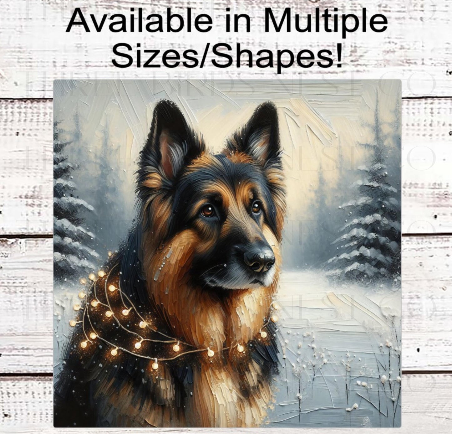 Christmas Dog Wreath Sign, German Shepherd Lover- PA2278