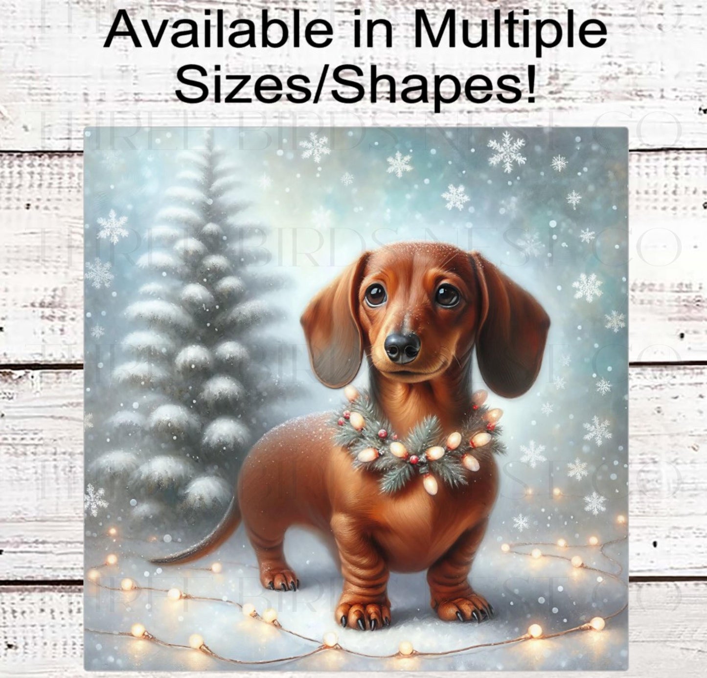 Christmas Dog Wreath Signs, Dachshund Lover- PA2279