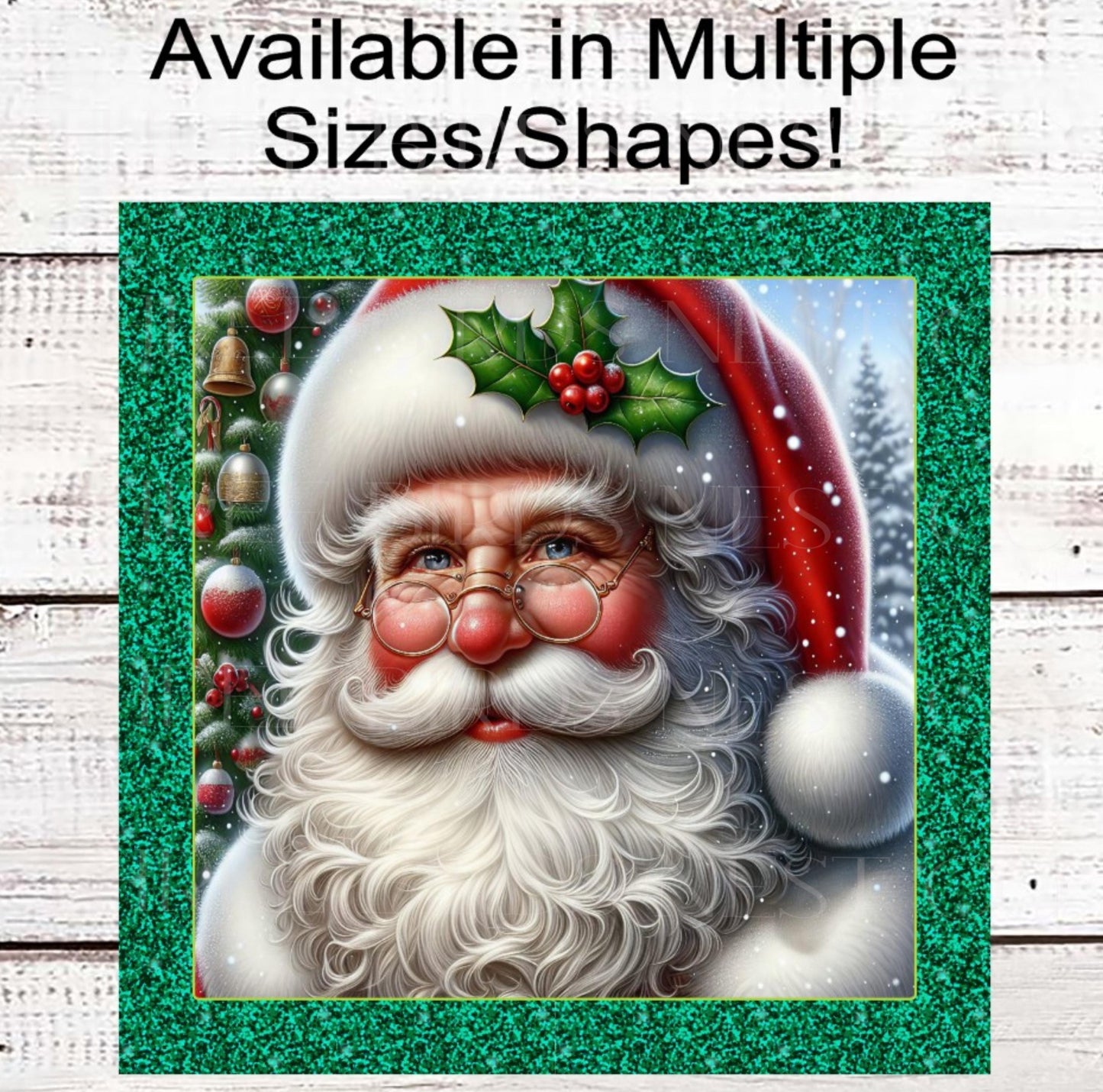 Christmas Wreath Signs, Santa Claus- CW2284