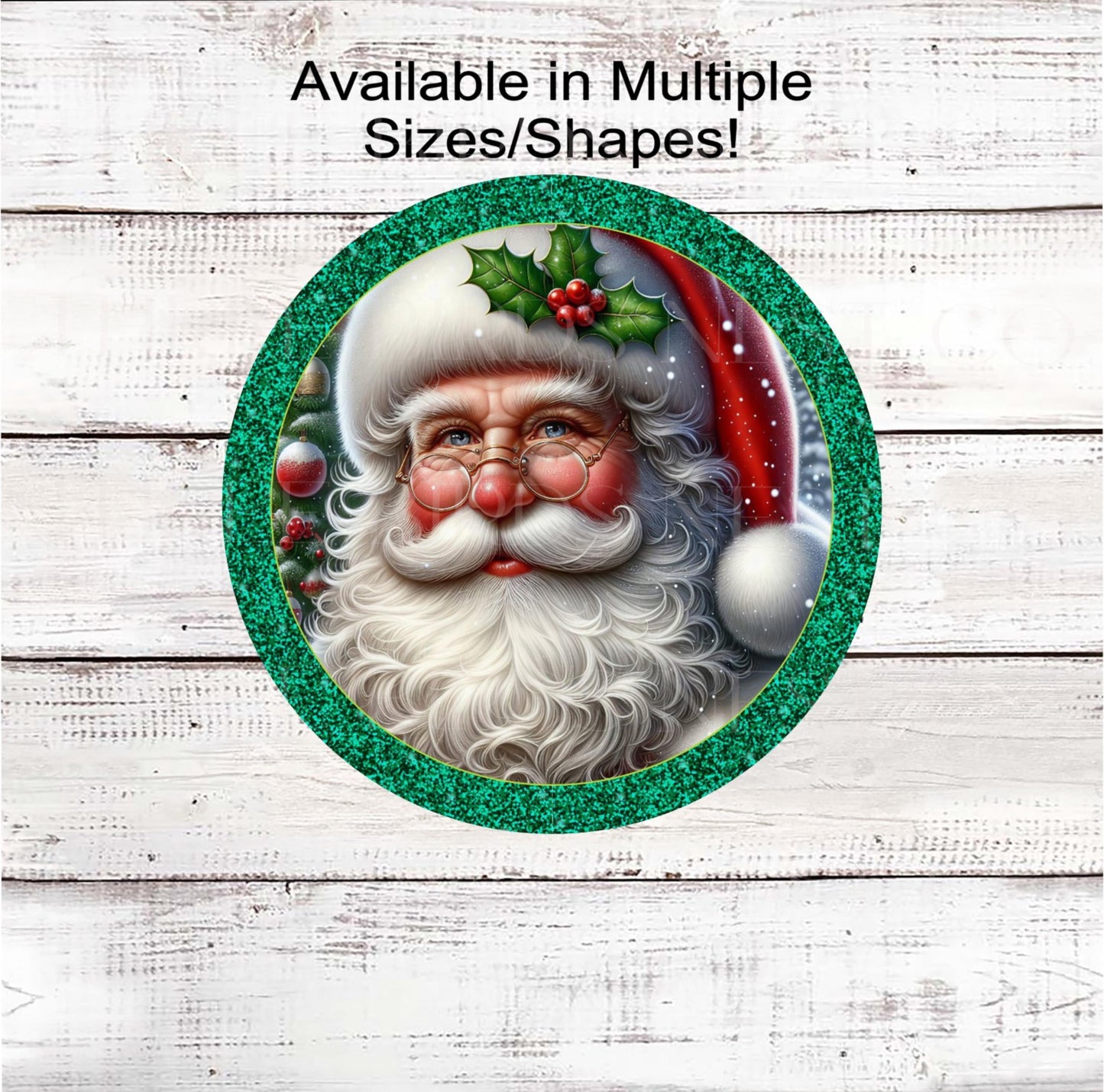 Christmas Wreath Signs, Santa Claus- CW2284