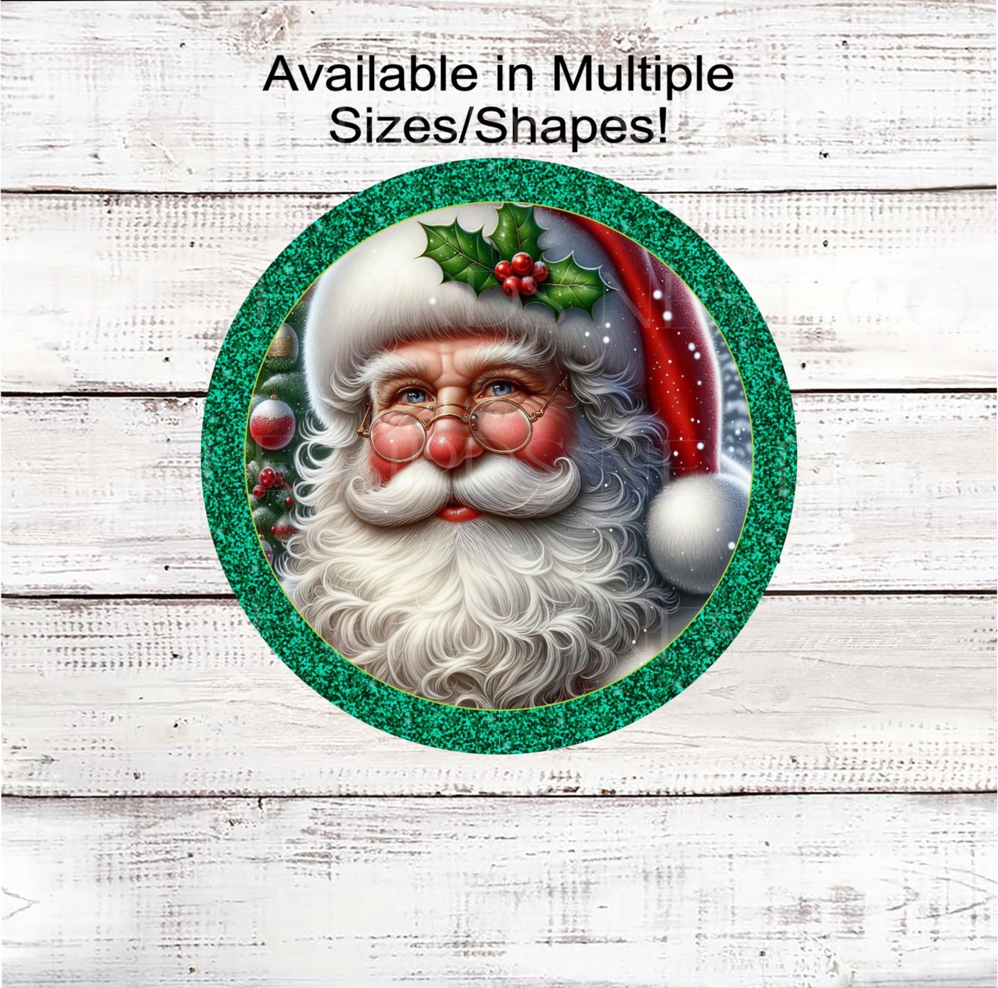 Christmas Wreath Signs, Santa Claus- CW2284