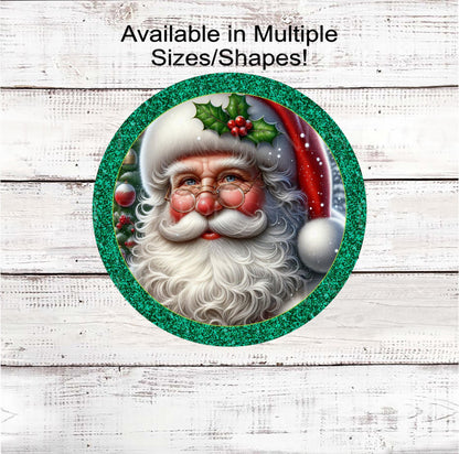 Christmas Wreath Signs, Santa Claus- CW2284