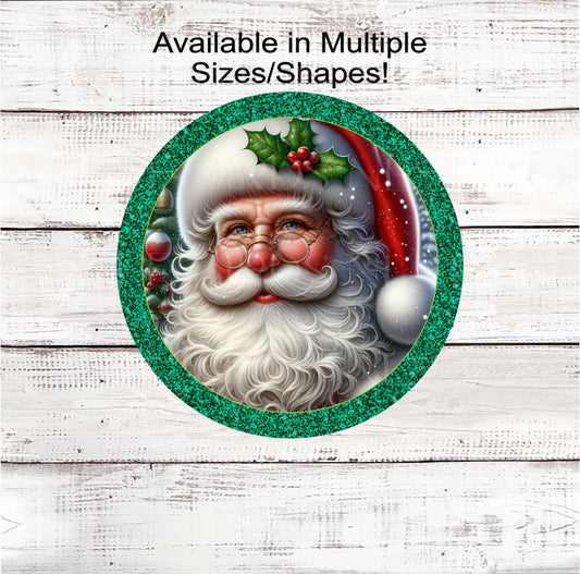 Christmas Wreath Signs, Santa Claus- CW2284