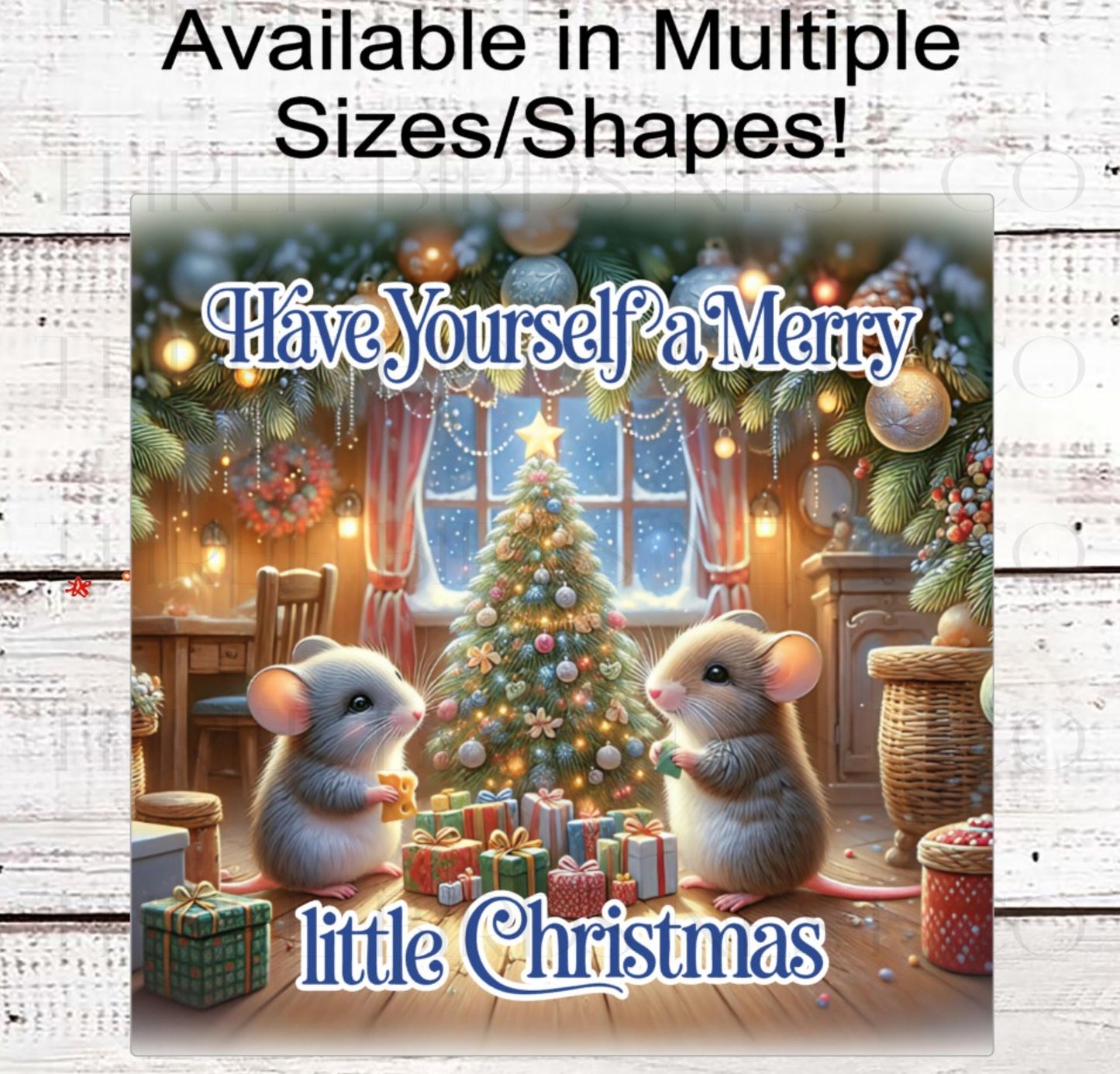 Christmas Wreath Signs, Merry Little Christmas, Mouse Lover- CW2293