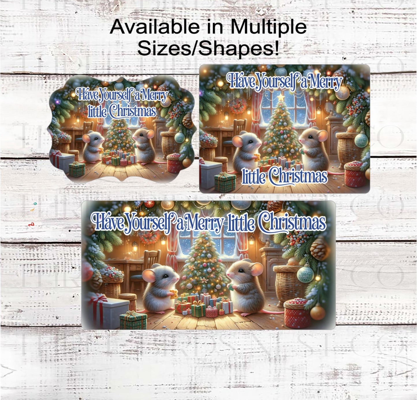 Christmas Wreath Signs, Merry Little Christmas, Mouse Lover- CW2293