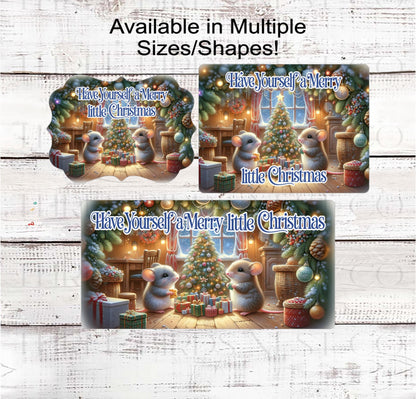Christmas Wreath Signs, Merry Little Christmas, Mouse Lover- CW2293