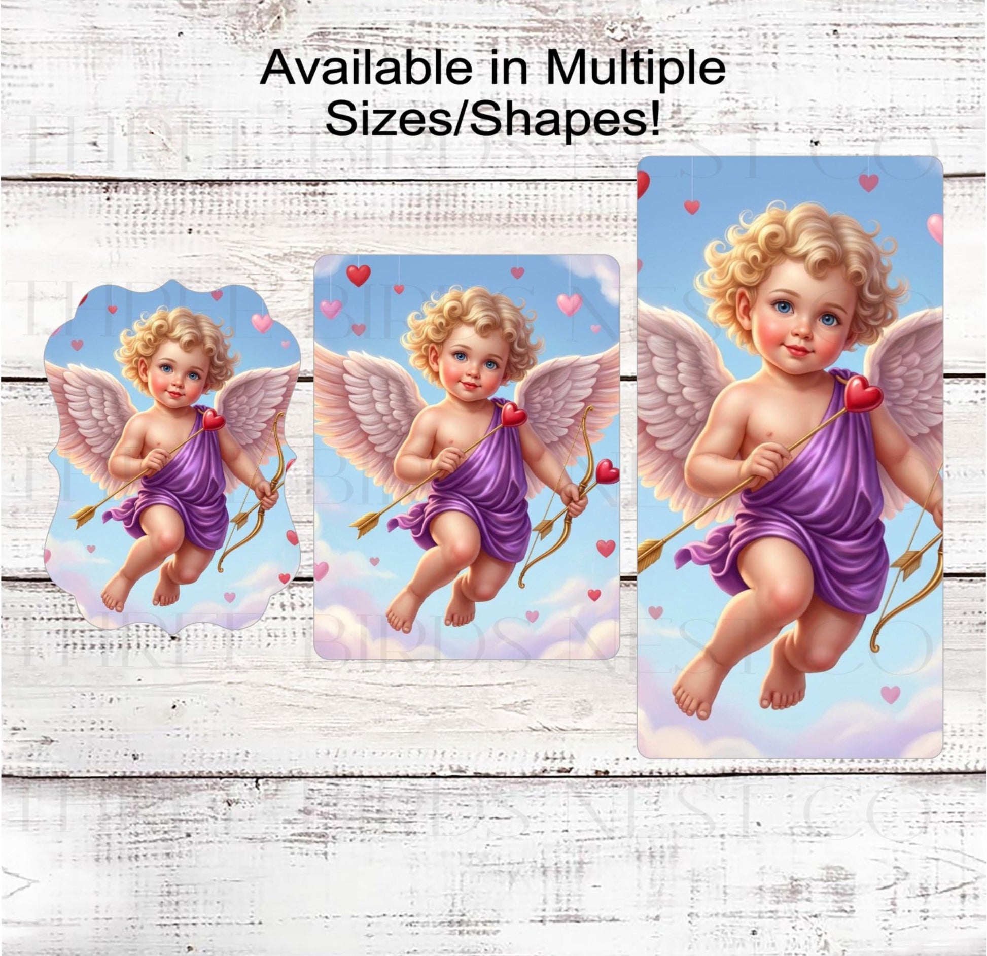 Cupid Cherub Valentine's Day Sign: Floral Love Wreath Decor- MH2300