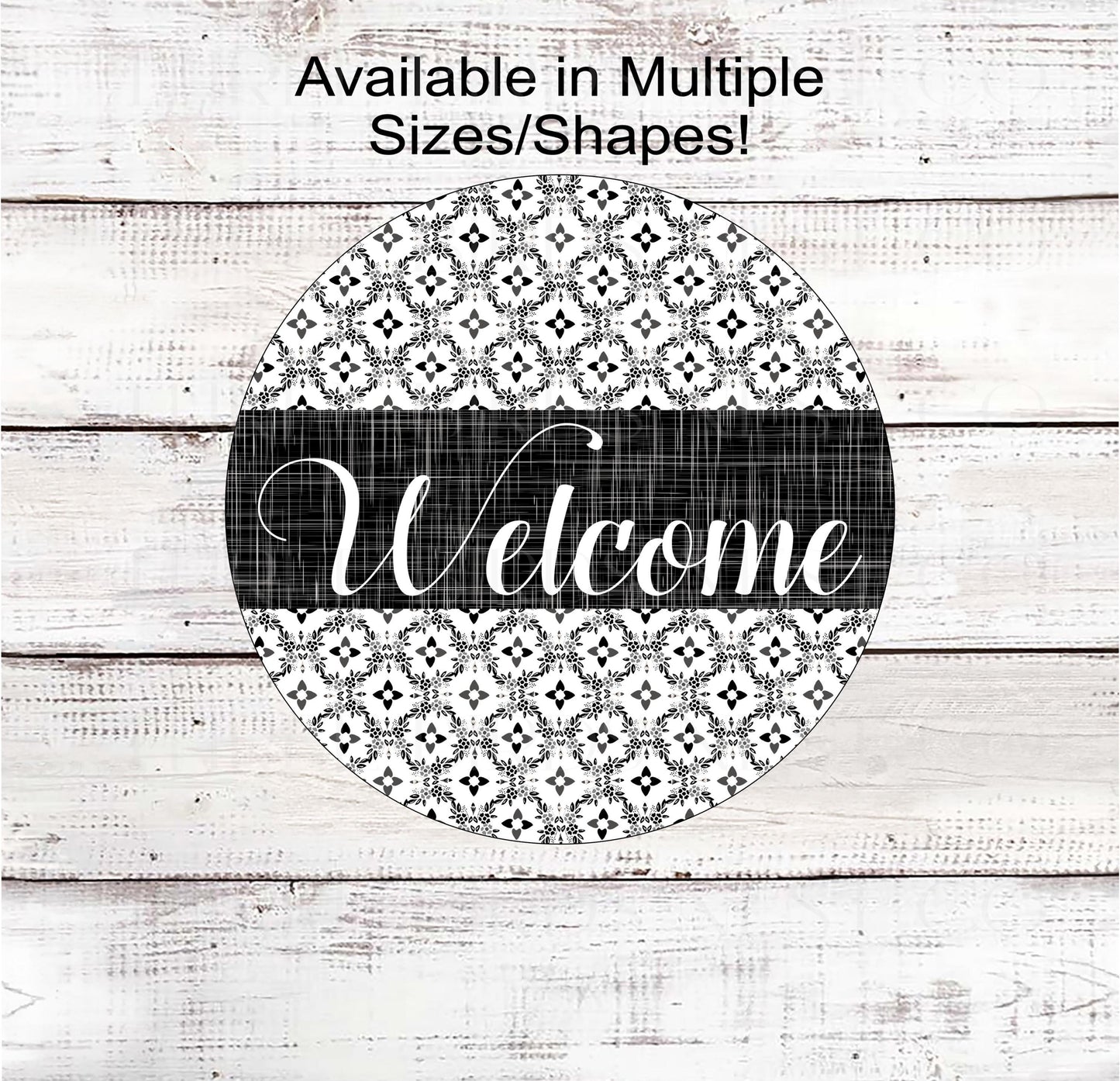 Welcome Wreath Sign, Talavera Tile Pattern- EV2318