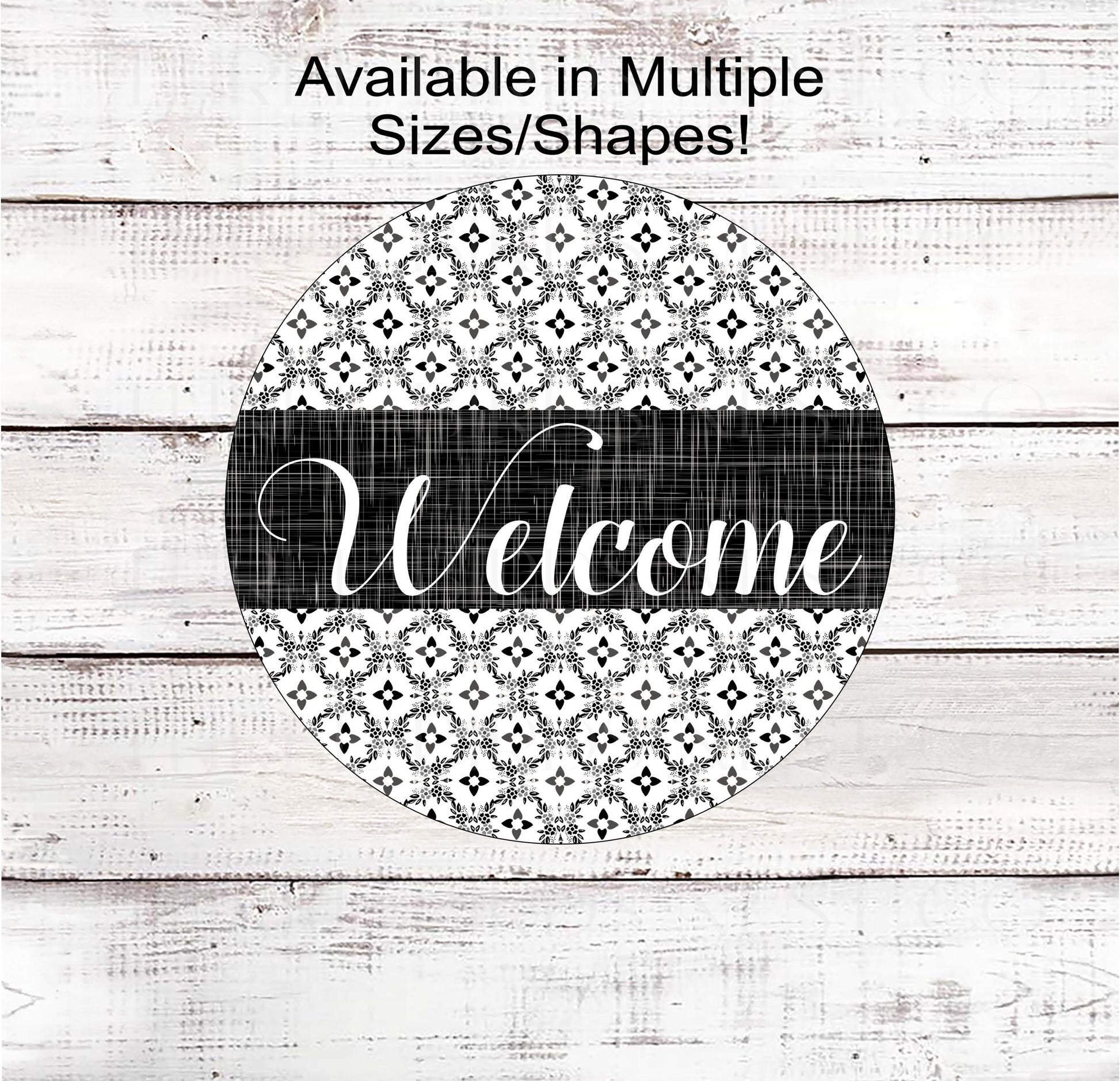 Welcome Wreath Sign, Talavera Tile Pattern- EV2318