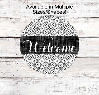 Welcome Wreath Sign, Talavera Tile Pattern- EV2318