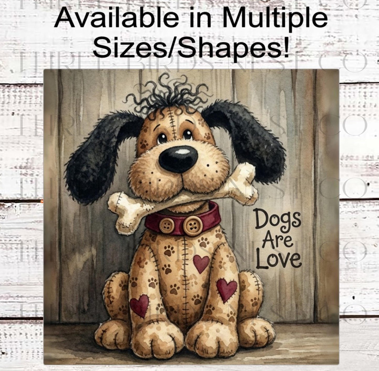 Dog Wreath Signs, Dogs Are Love, Paw Print Decor- PA2305