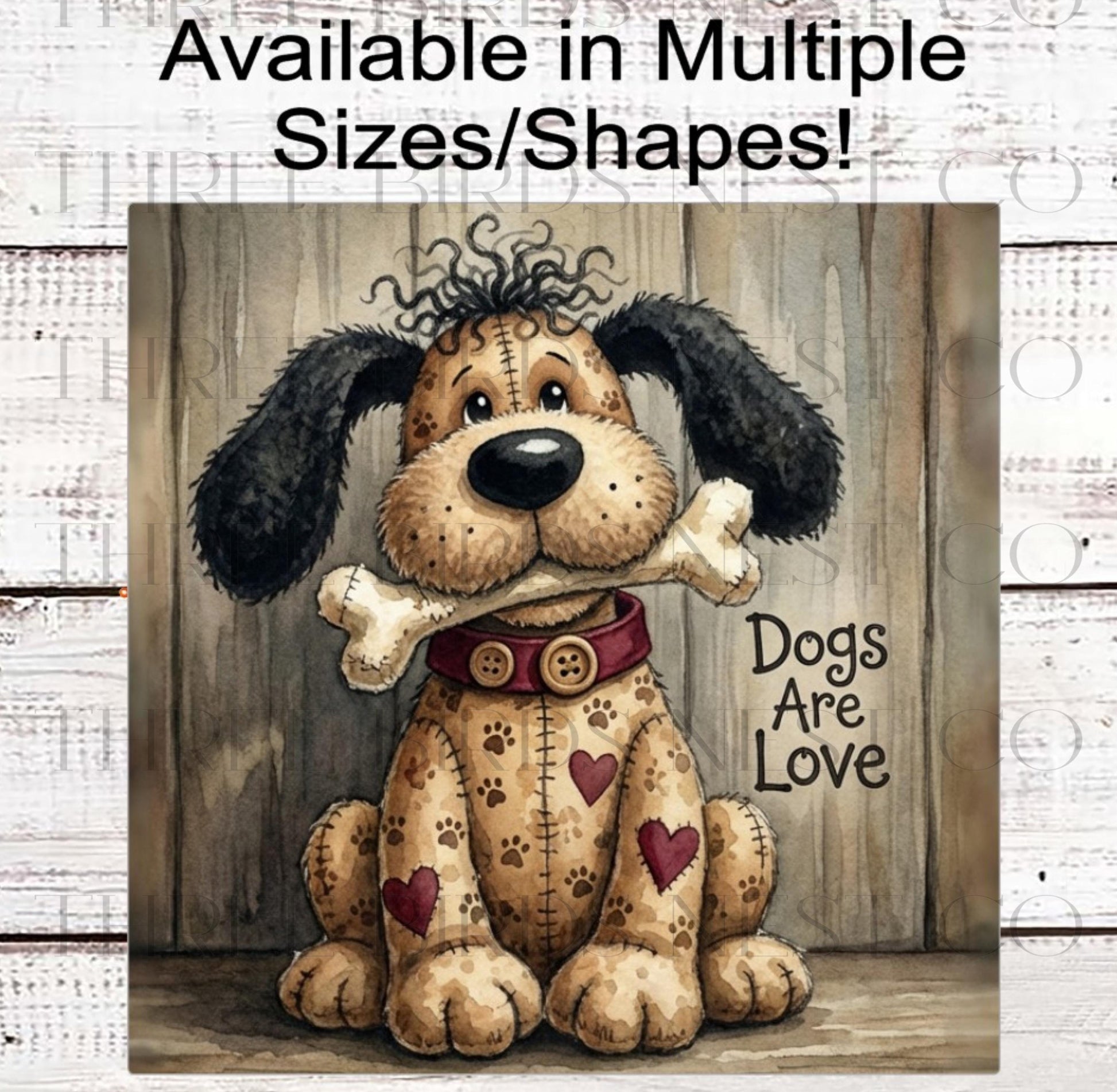 Dog Wreath Signs, Dogs Are Love, Paw Print Decor- PA2305