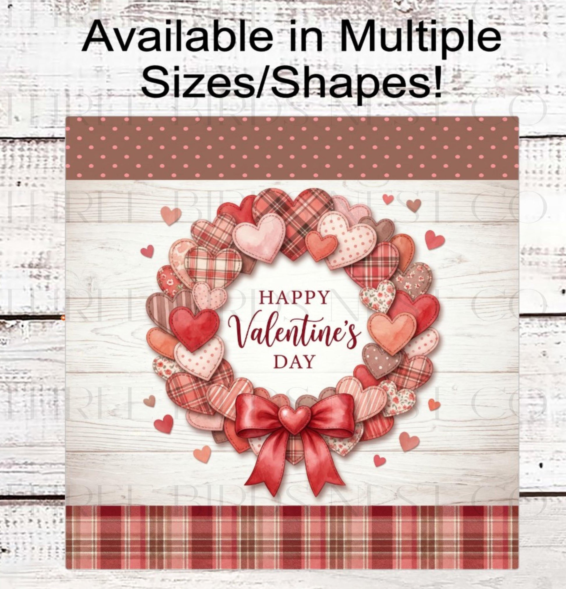 Valentines Day Wreath Sign, Floral Tulips Decor, Spring Love - MH2306