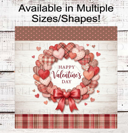 Valentines Day Wreath Sign, Floral Tulips Decor, Spring Love - MH2306