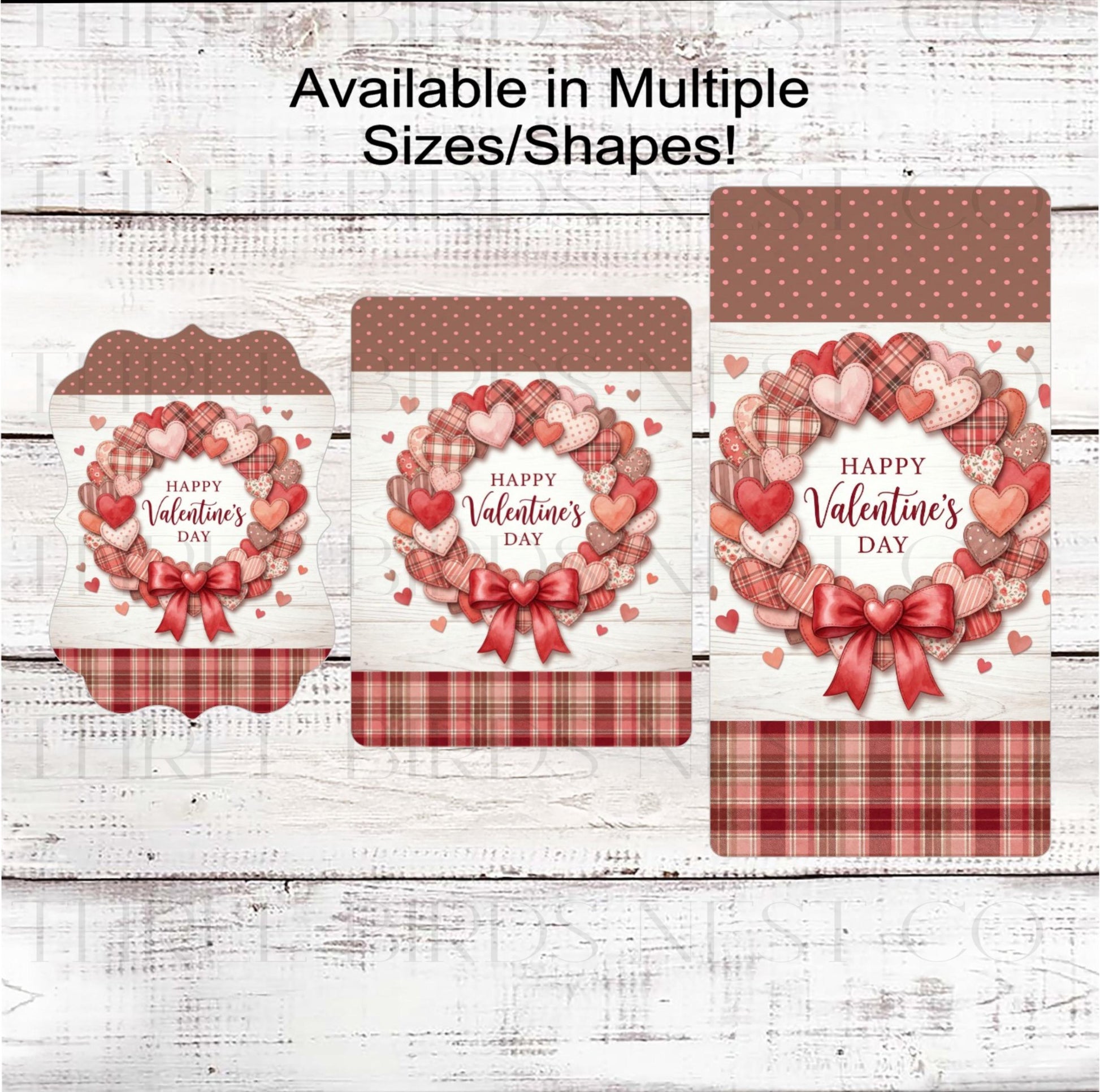 Valentines Day Wreath Sign, Floral Tulips Decor, Spring Love - MH2306