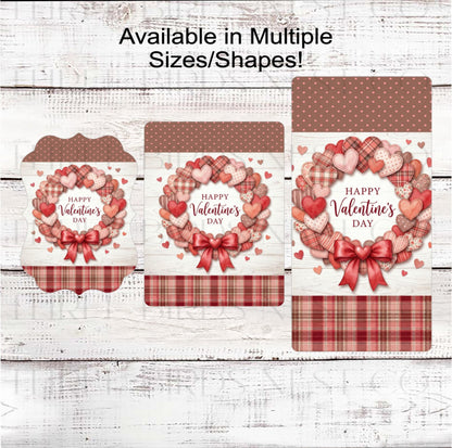 Valentines Day Wreath Sign, Floral Tulips Decor, Spring Love - MH2306