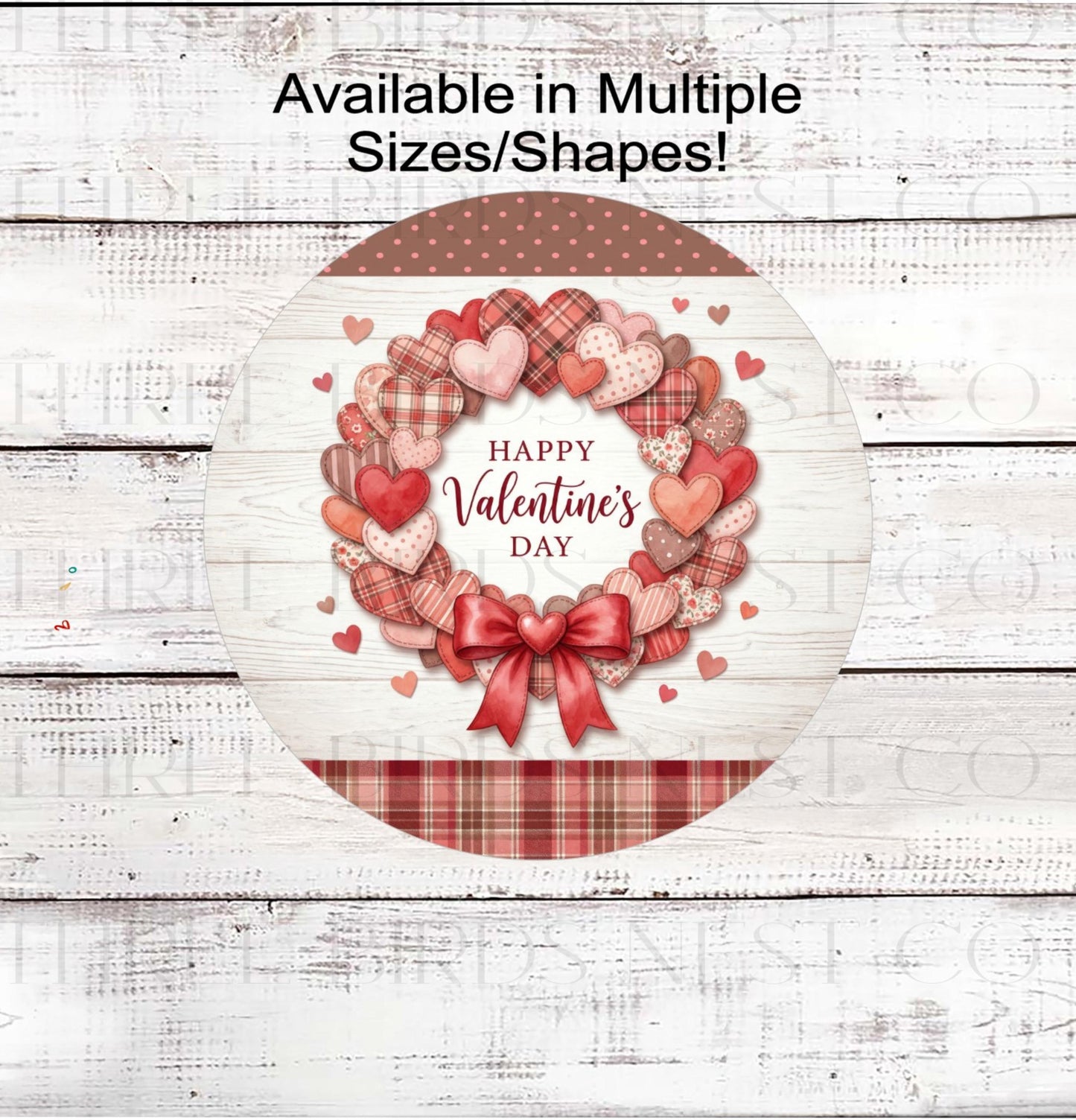 Valentines Day Wreath Sign, Floral Tulips Decor, Spring Love - MH2306