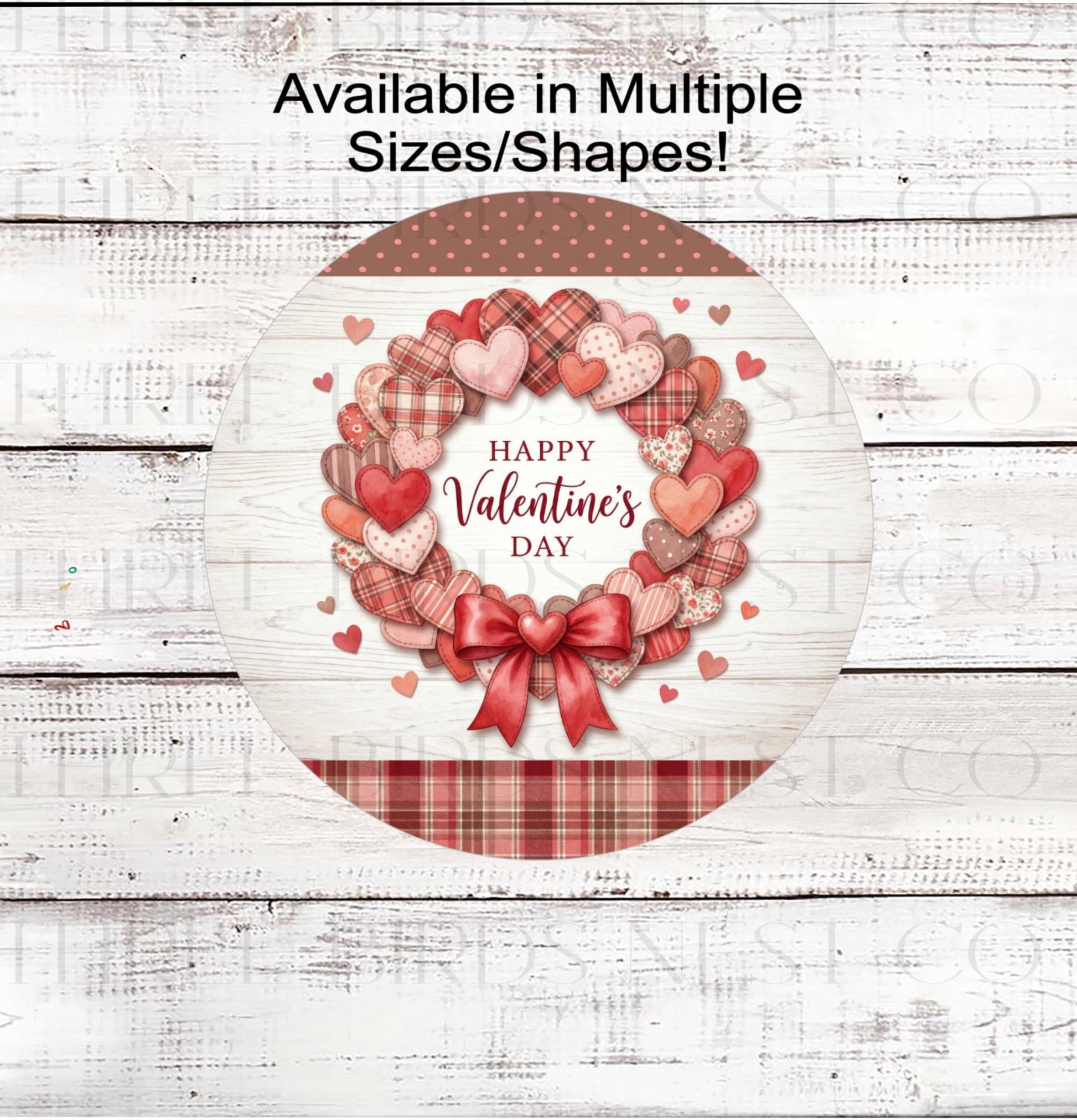 Valentines Day Wreath Sign, Floral Tulips Decor, Spring Love - MH2306