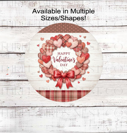 Valentines Day Wreath Sign, Floral Tulips Decor, Spring Love - MH2306