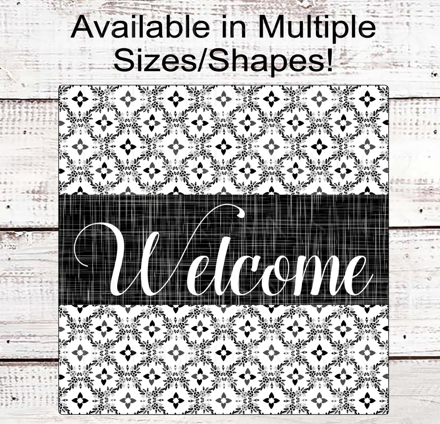 Welcome Wreath Sign, Talavera Tile Pattern- EV2318
