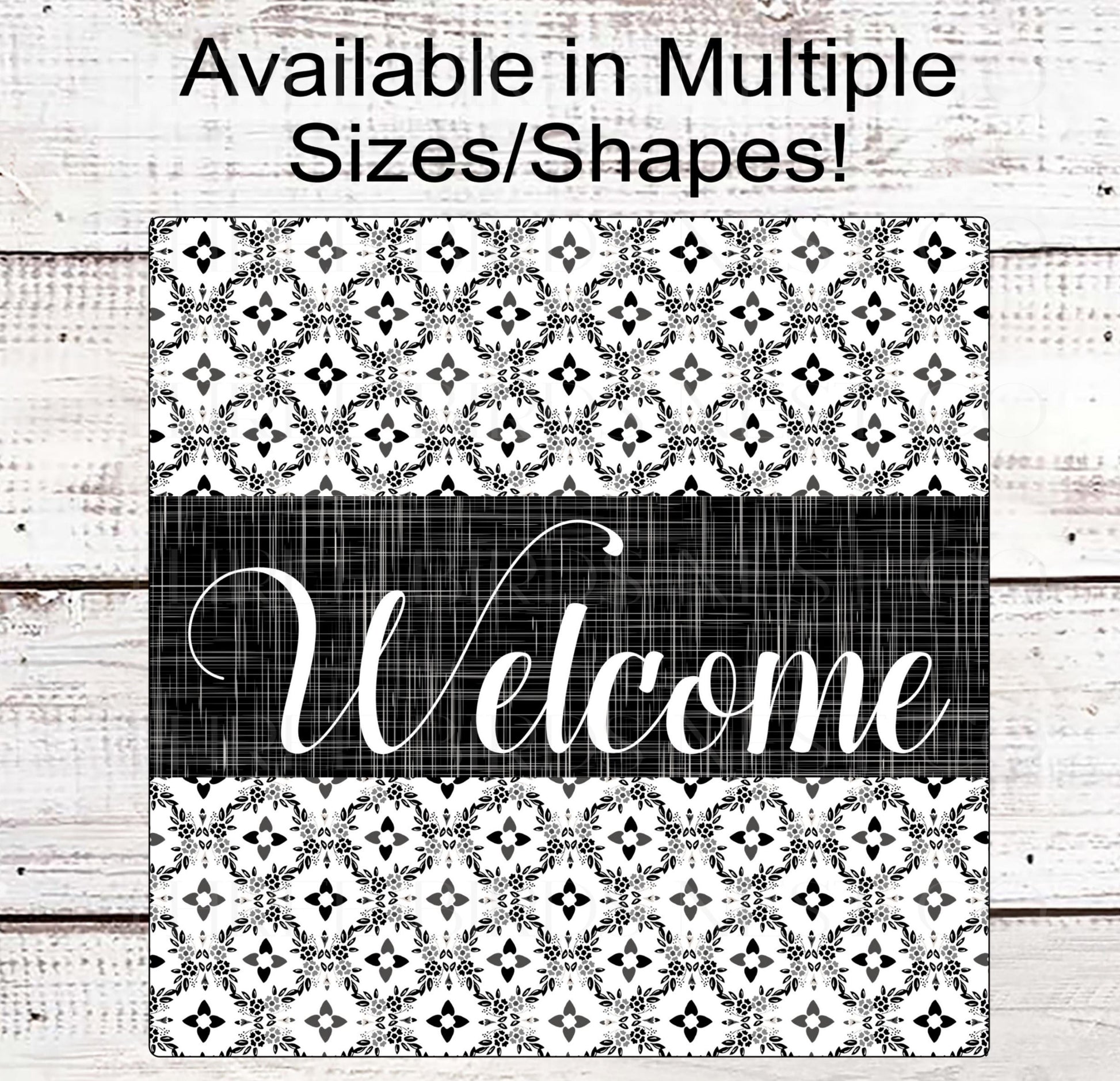 Welcome Wreath Sign, Talavera Tile Pattern- EV2318
