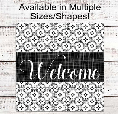 Welcome Wreath Sign, Talavera Tile Pattern- EV2318