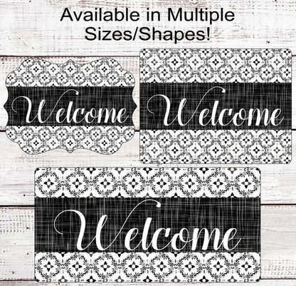 Welcome Wreath Sign, Talavera Tile Pattern- EV2318