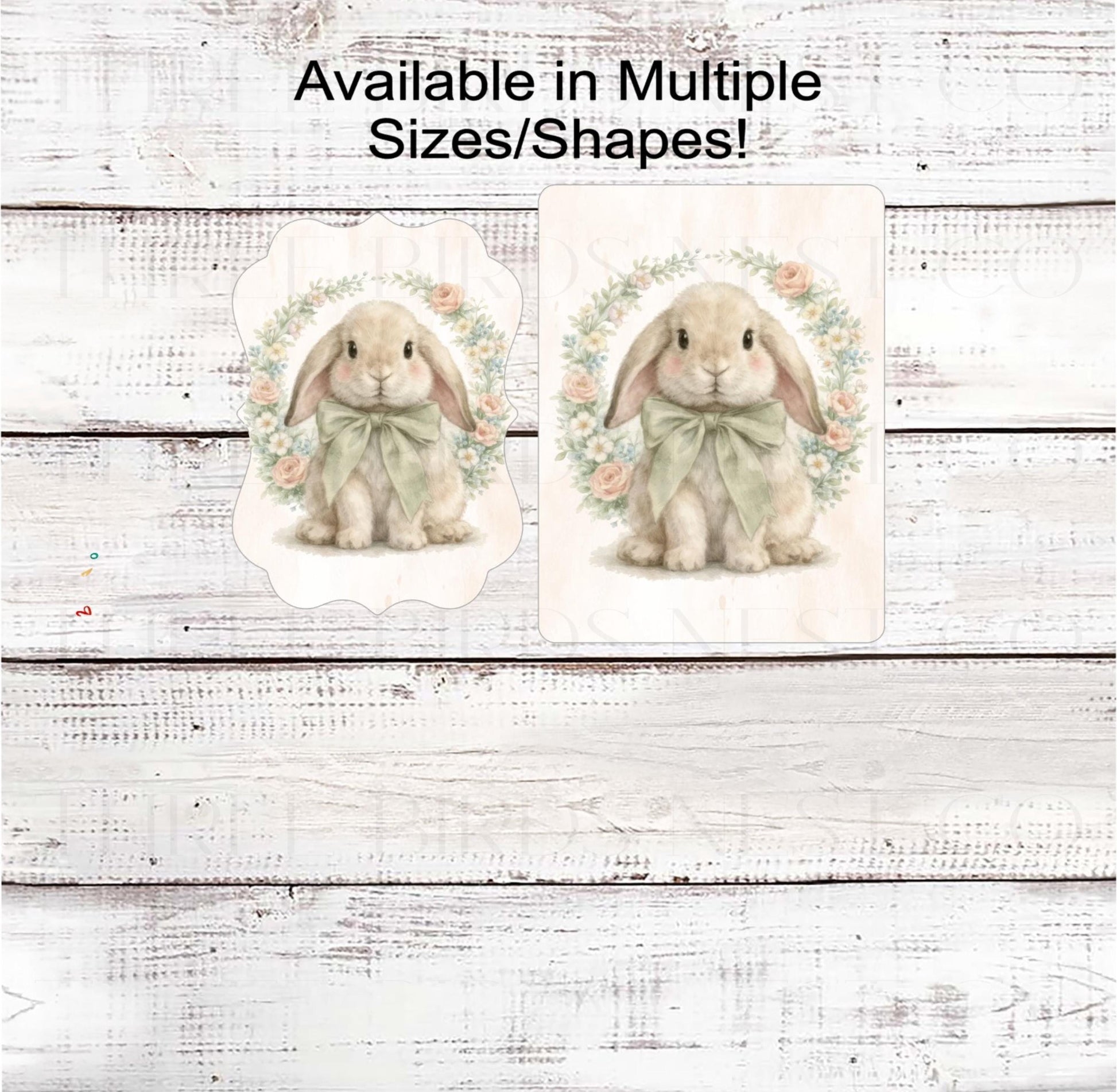 Easter Bunny Wreath Sign, Spring Floral- E2404