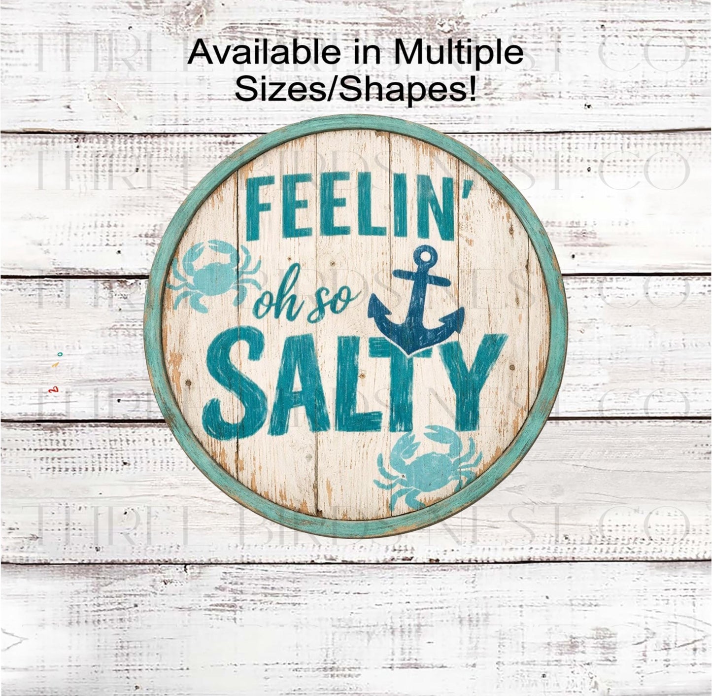 Beach Wreath Sign, Feeling Salty, Nautical Decor- B2433