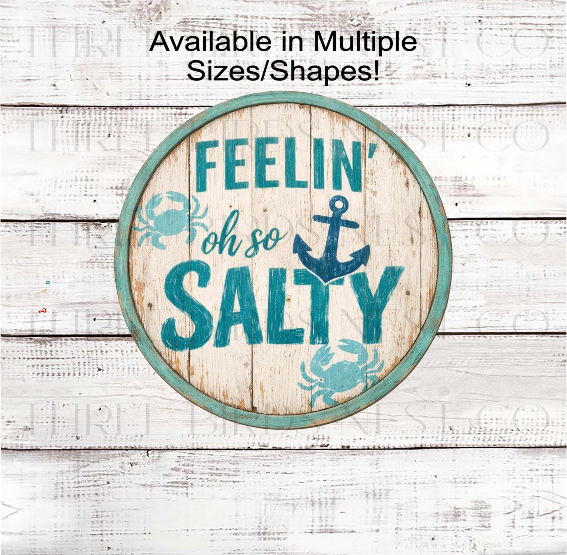 Beach Wreath Sign, Feeling Salty, Nautical Decor- B2433