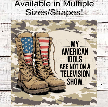 Patriotic Wreath Signs, Military Appreciation, Boots on the Ground- PH555