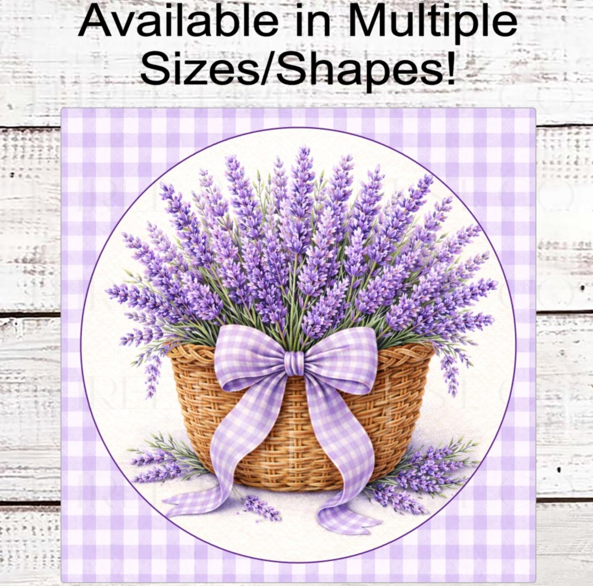 Lavender Wreath Sign, Rustic Farmhouse, Metal Sign- SS2476