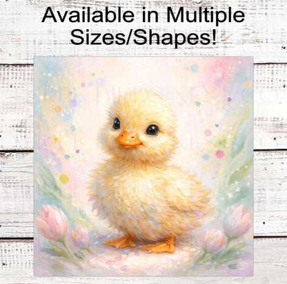 Easter Wreath Sign, Easter Duckling- E2481