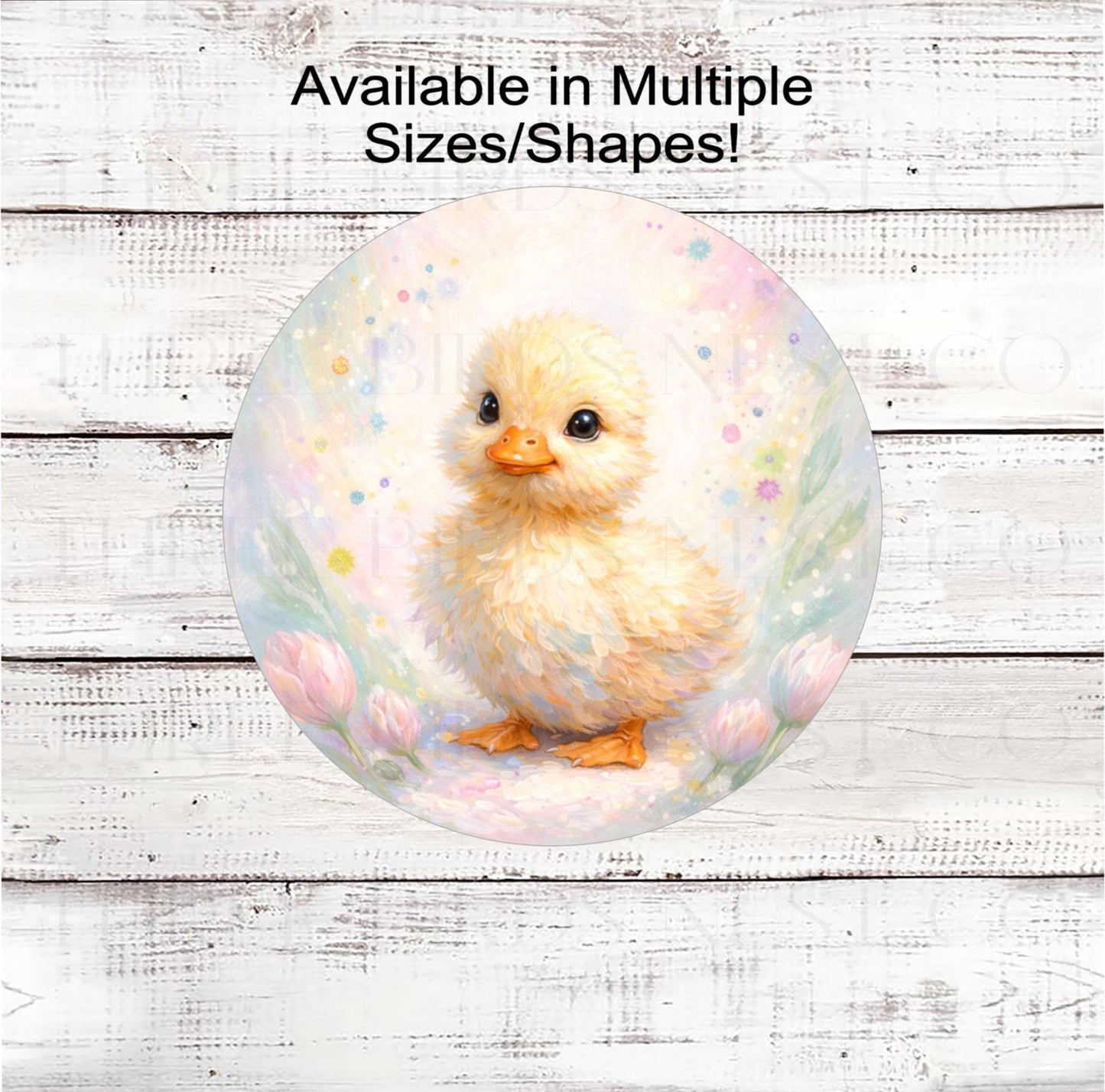 Easter Wreath Sign, Easter Duckling- E2481