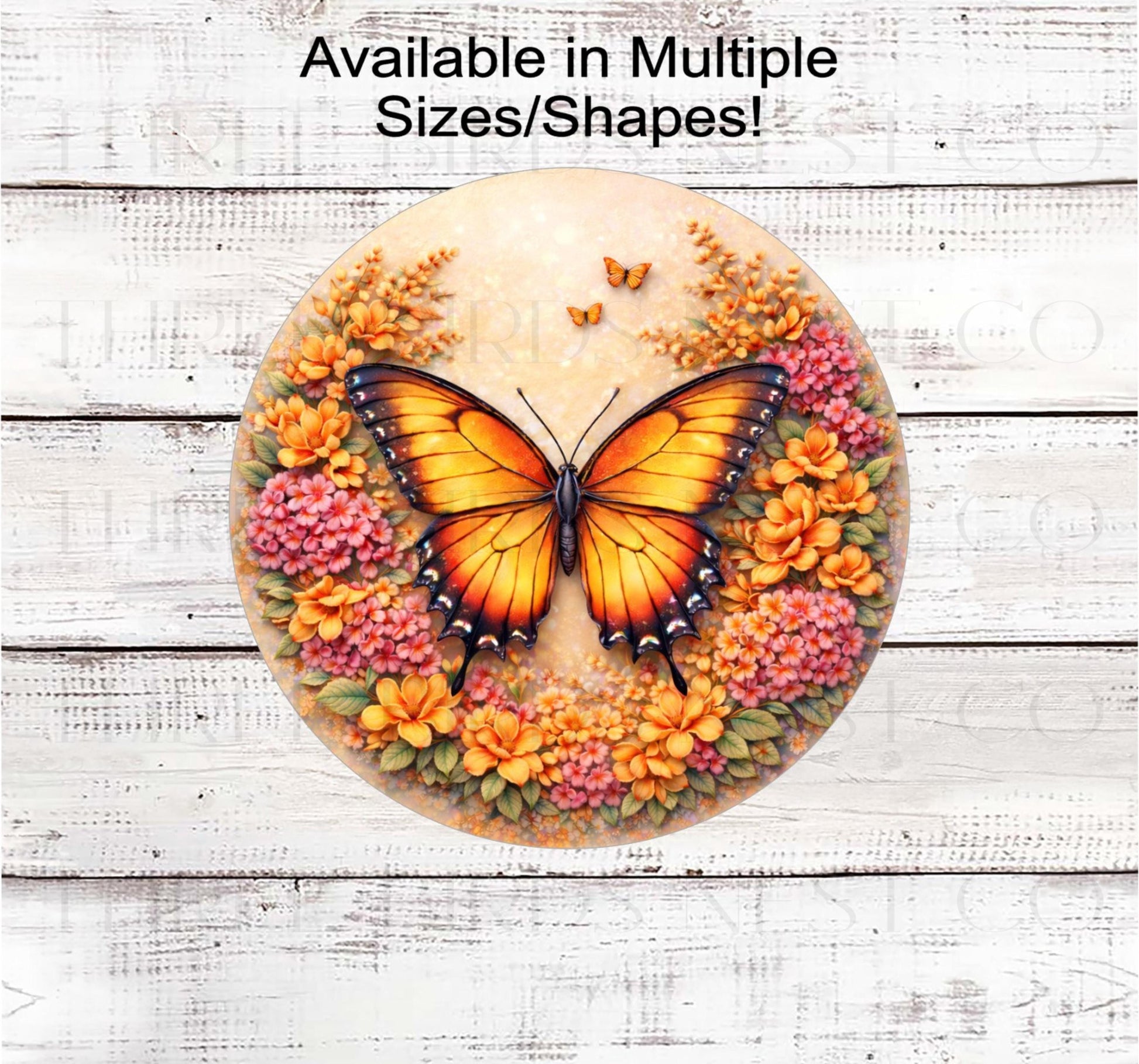 Butterfly Wreath Sign, Front Door Welcome, Pastel Lover- EV2517