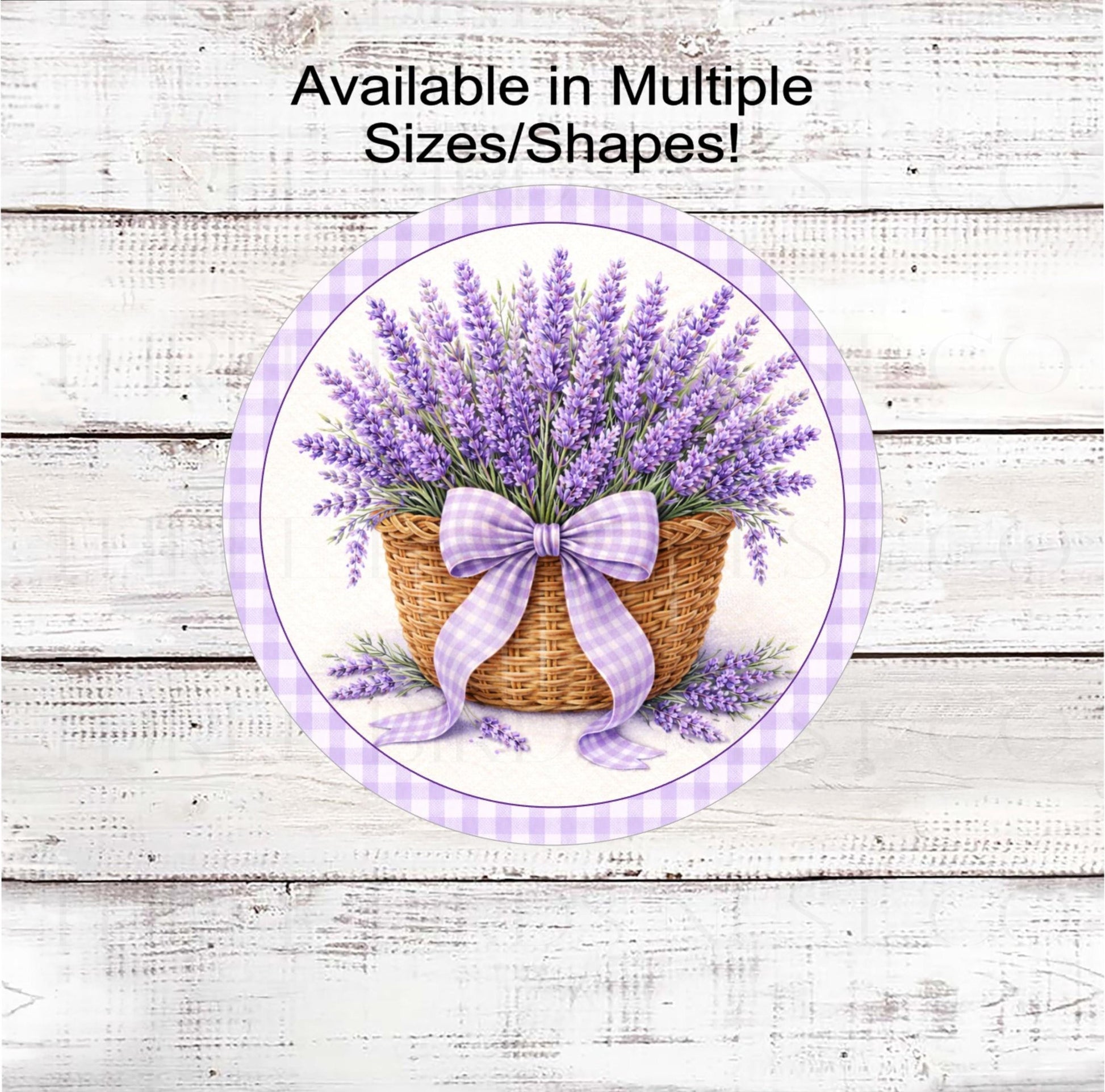 Lavender Wreath Sign, Rustic Farmhouse, Metal Sign- SS2476