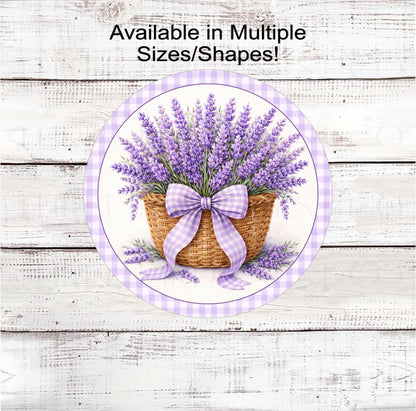 Lavender Wreath Sign, Rustic Farmhouse, Metal Sign- SS2476