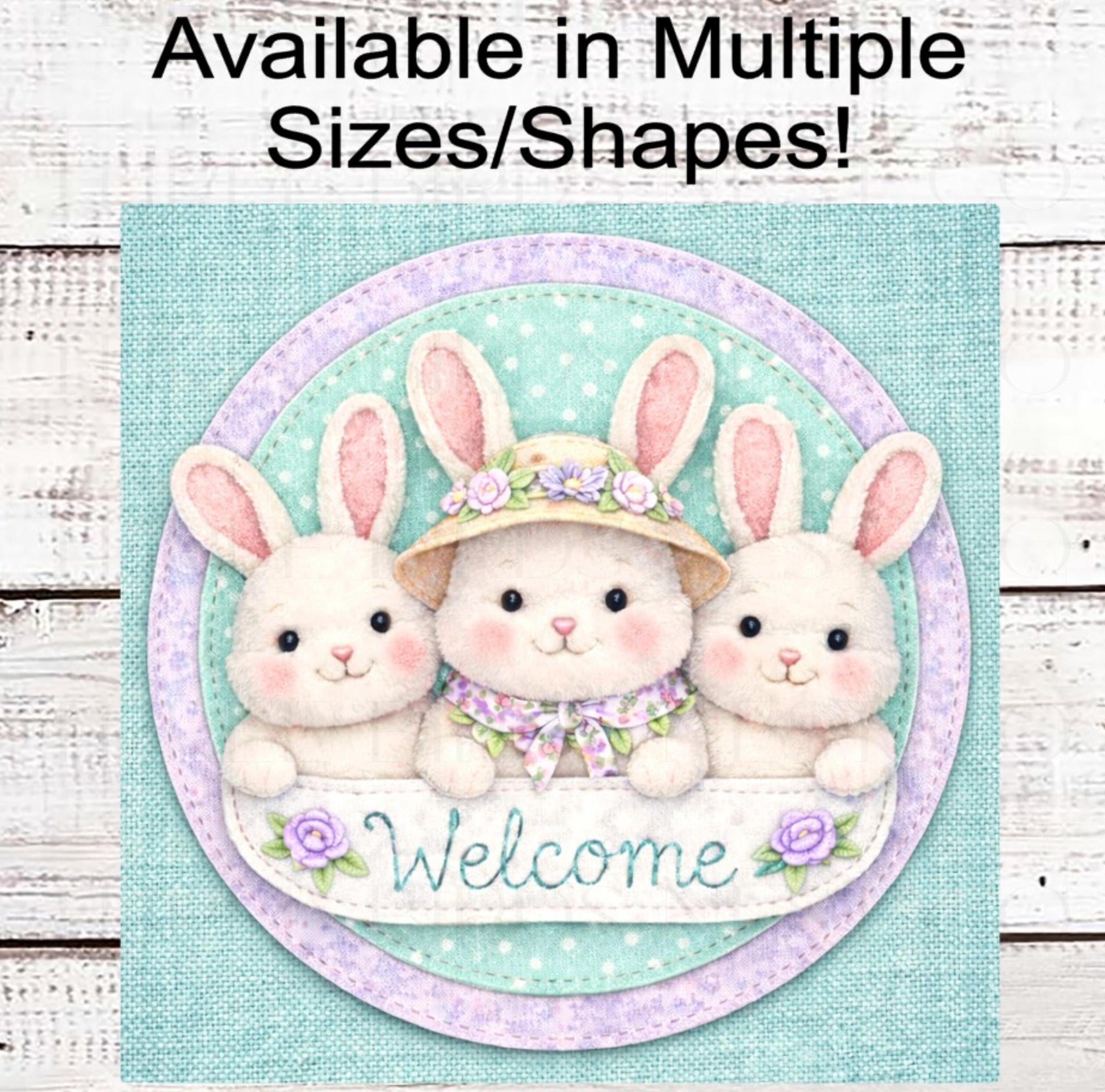 Easter Wreath Sign, Bunny Rabbit Lover- E2479