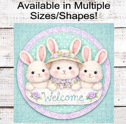 Easter Wreath Sign, Bunny Rabbit Lover- E2479