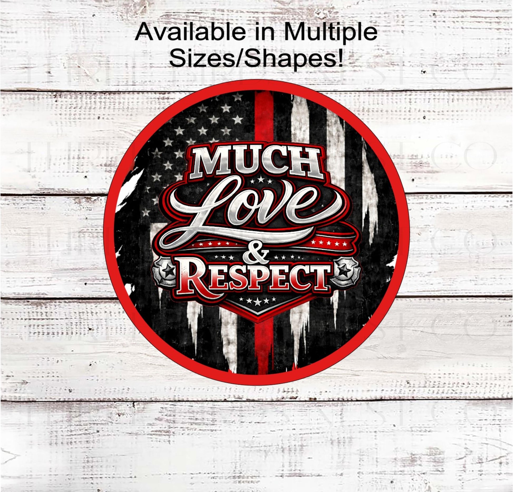 Firefighter Wreath Sign, Thin Red Line Cross- PH2554