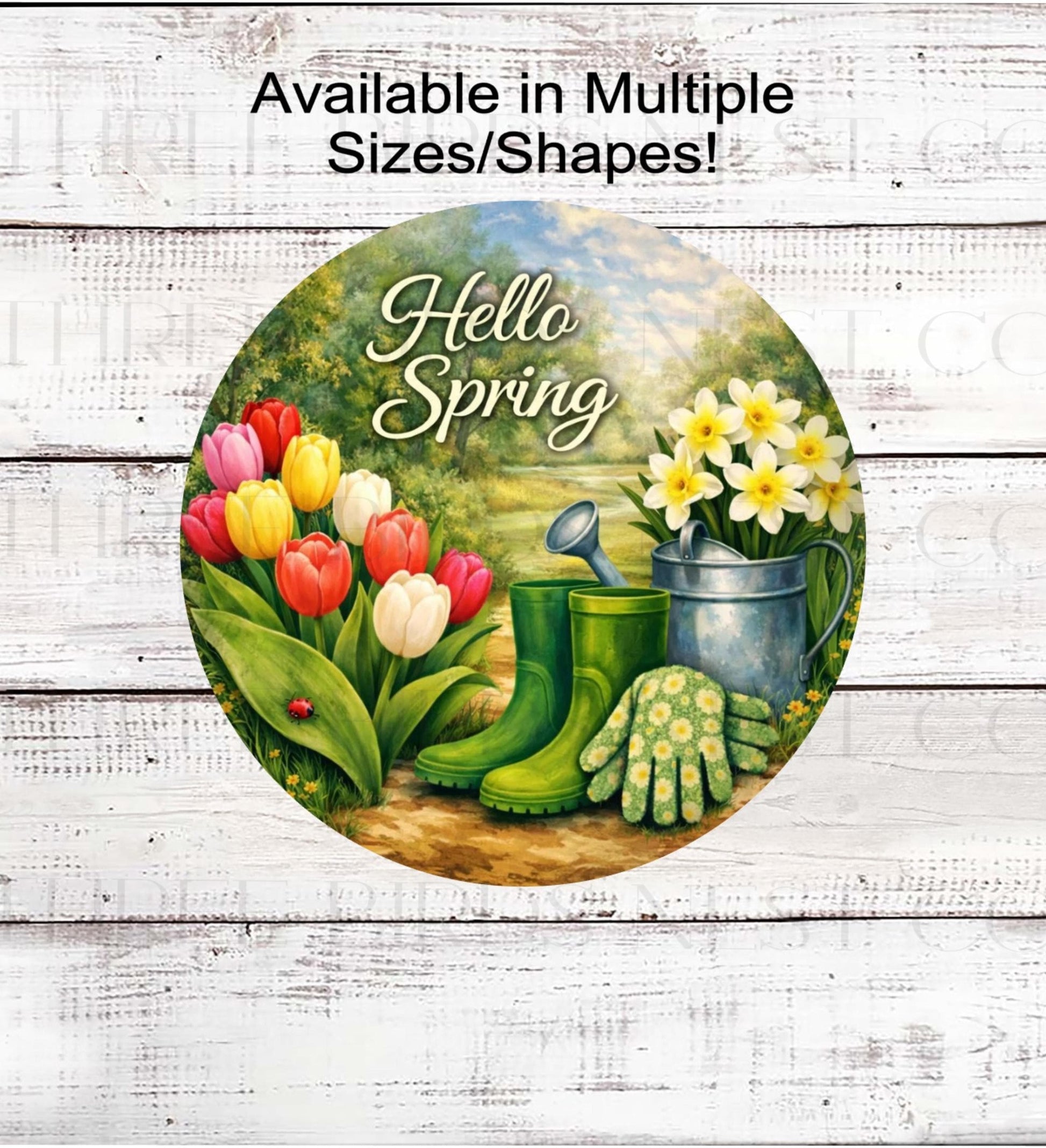 Hello Spring Wreath Sign, Gardening Gifts- SS2558