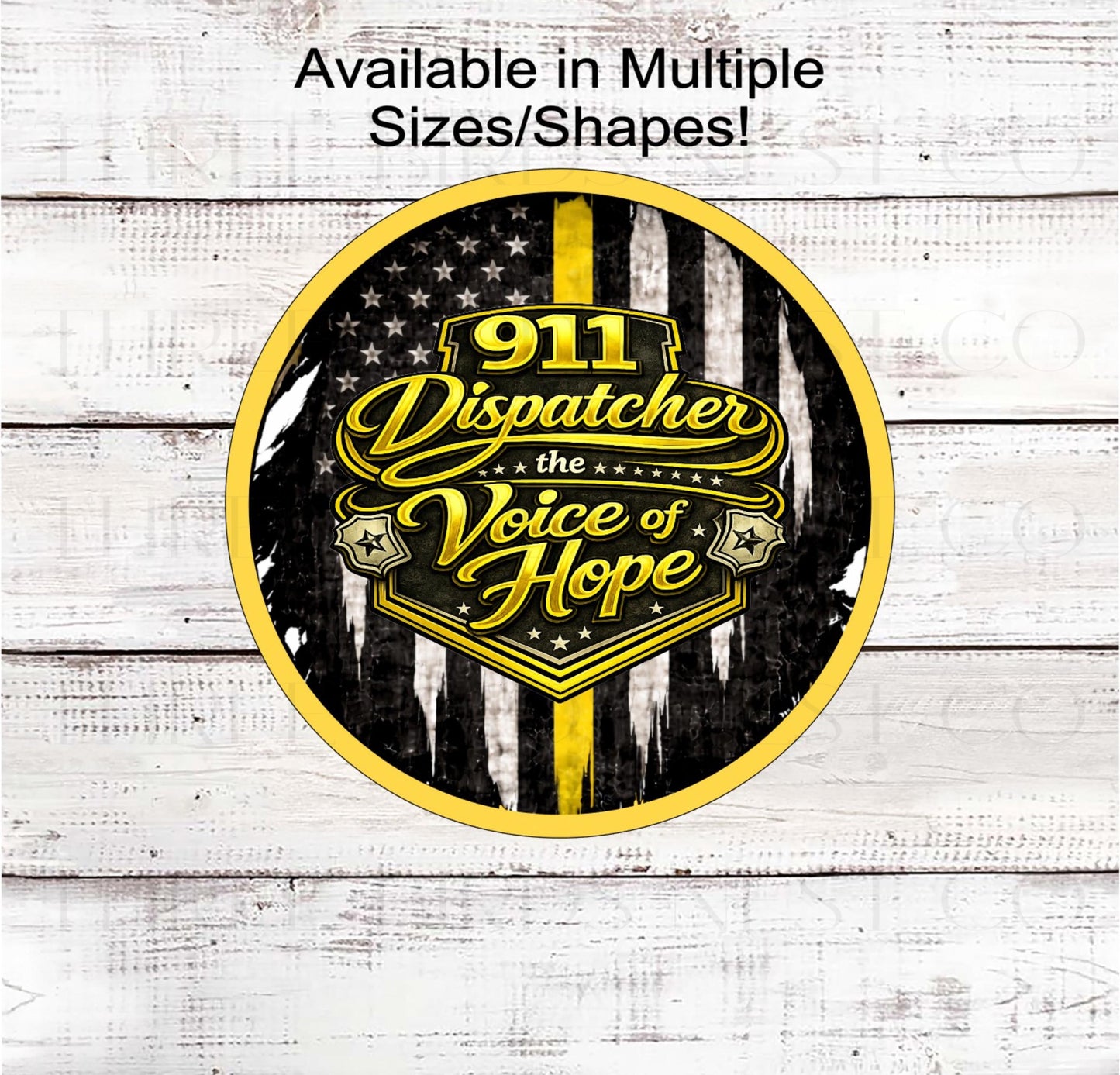 Dispatcher Wreath Sign, Police Officer, 911 Communications- PH2555