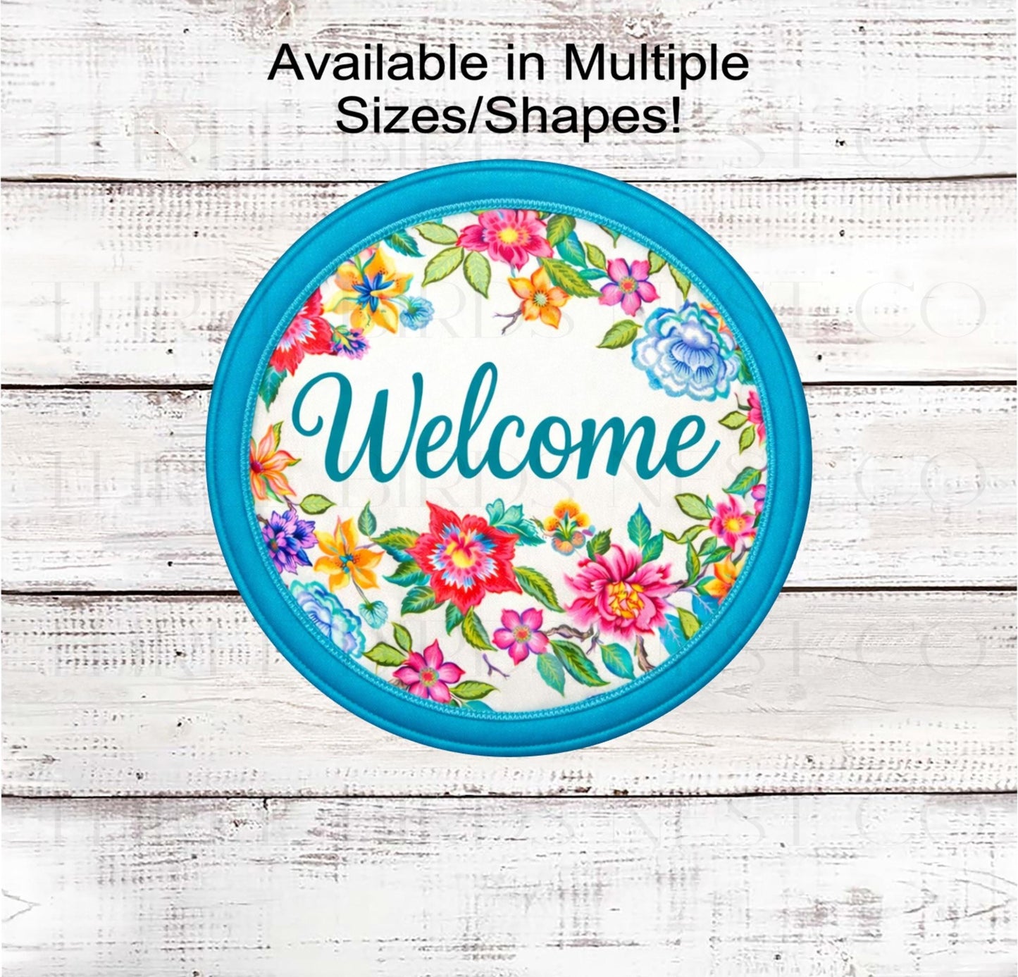 Floral Welcome Wreath Sign, Hello Spring Florals- SS2566