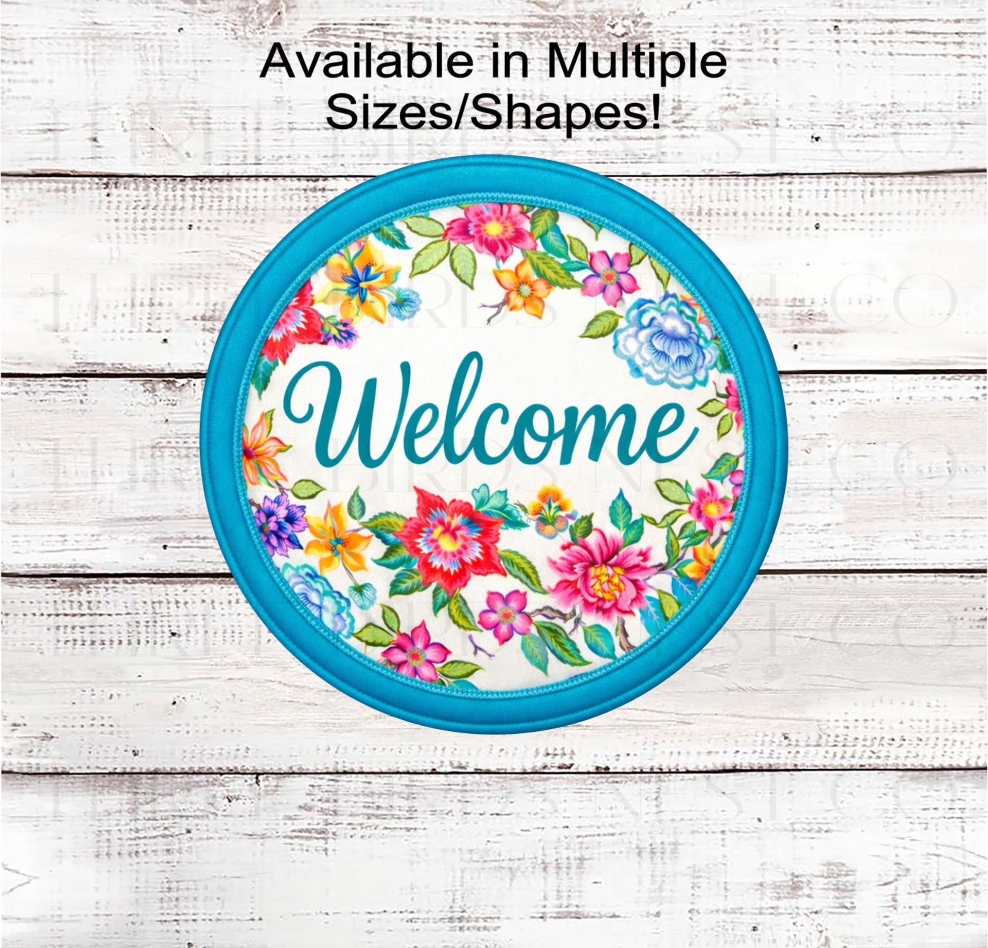 Floral Welcome Wreath Sign, Hello Spring Florals- SS2566