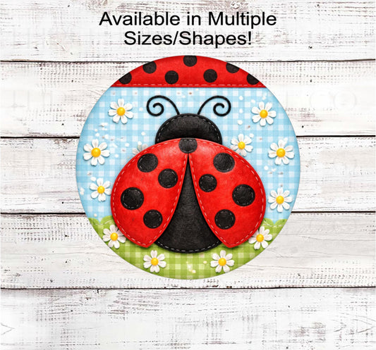 Welcome Wreath Sign, Ladybug Lover- EV2602