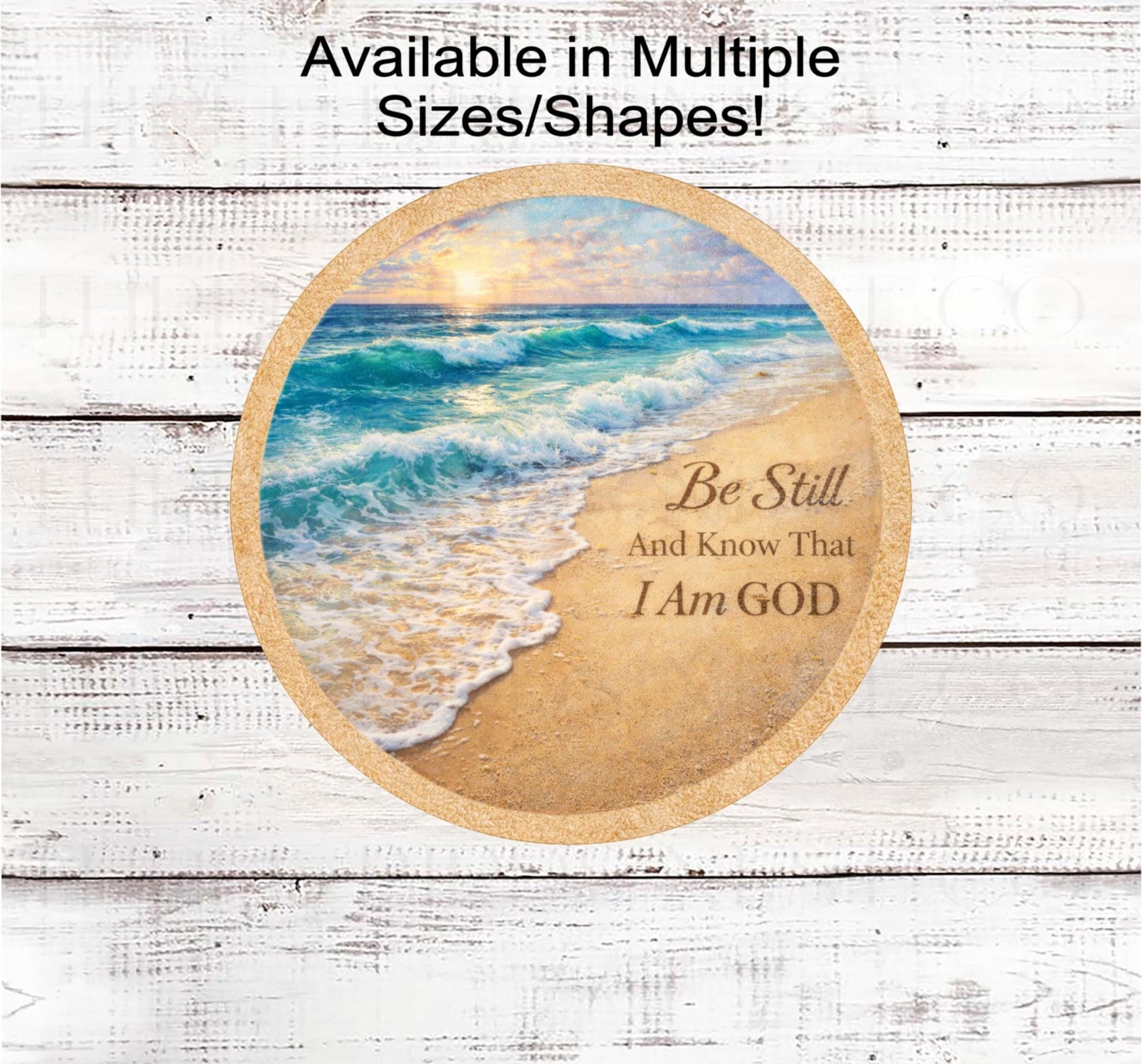 Religious Wreath Sign, Be Still and Know that I am God, Beach Lover- IR2607