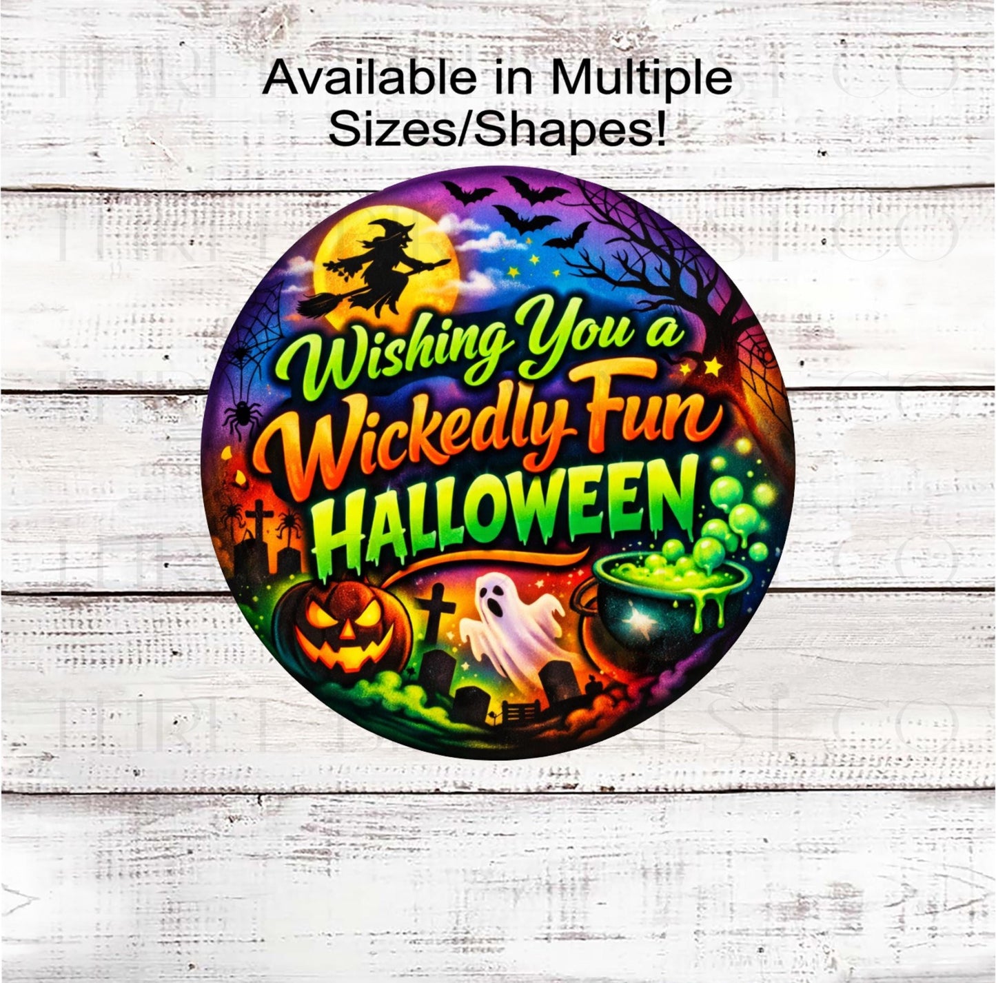 Halloween Wreath Sign, Wicked Fun Halloween- H2657